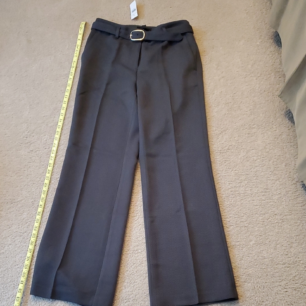 Ann Taylor Charcoal Belted Trousers SIZE 4 Curvy